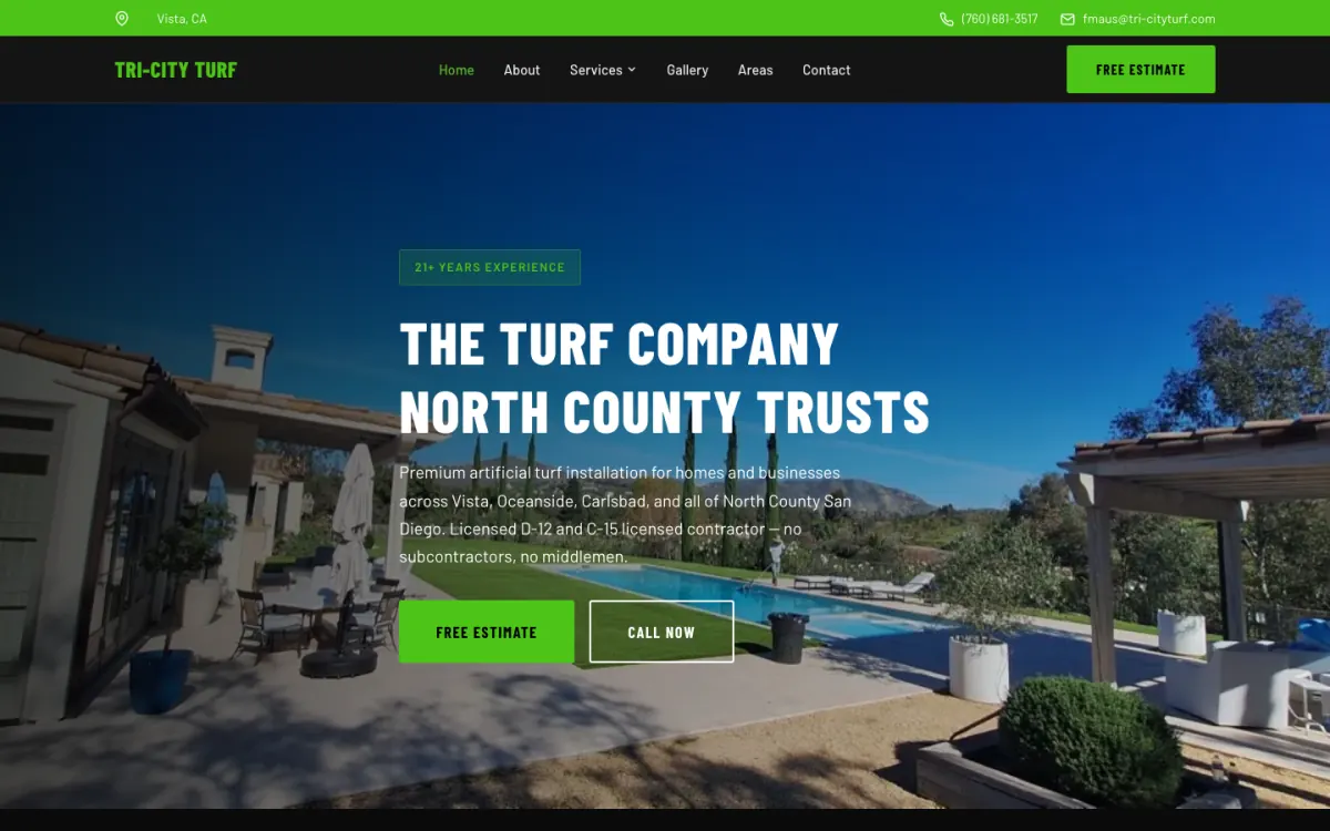 Tri-City Synthetic Turf website
